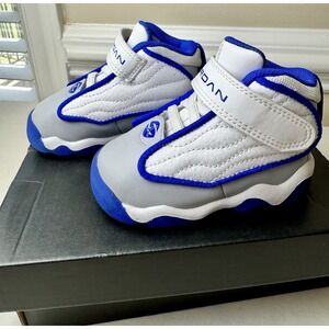 Jordan Pro Strong TD Toddler Shoes White Racer Blue Wolf Grey DC7910-104 Size 4C